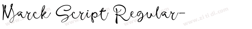 Marck Script Regular字体转换